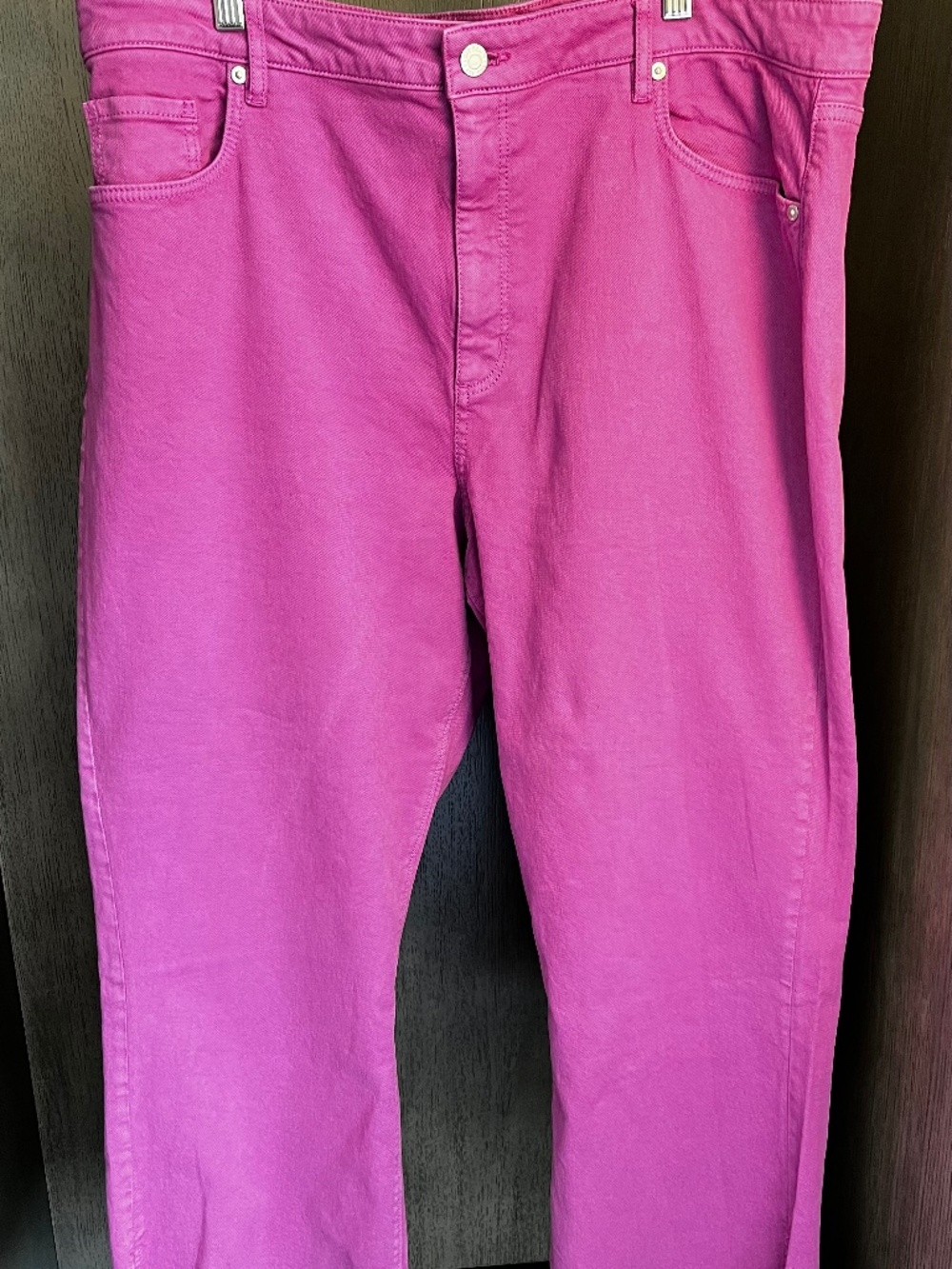 NWT Loft kick crop orchid jeans with frayed hem and wide leg